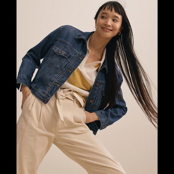 Madewell Herringbone Paperbag Pant - Picture 4 of 9